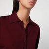 Stella McCartney Layered Bordeaux wool polo