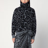 Stella McCartney Leopard print turtleneck sweater in wool