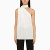 Stella McCartney Cream asymmetric viscose top