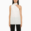 Stella McCartney Cream asymmetric viscose top
