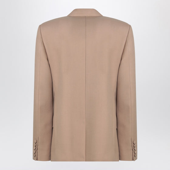 Valentino Double-breasted jacket camel light in wool