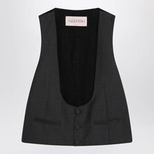  Valentino Charcoal grey vest in wool