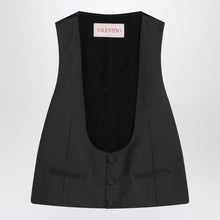  Valentino Charcoal grey vest in wool