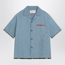  Valentino Denim shirt with floral trims