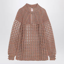  Valentino Openwork sweater in linen blend