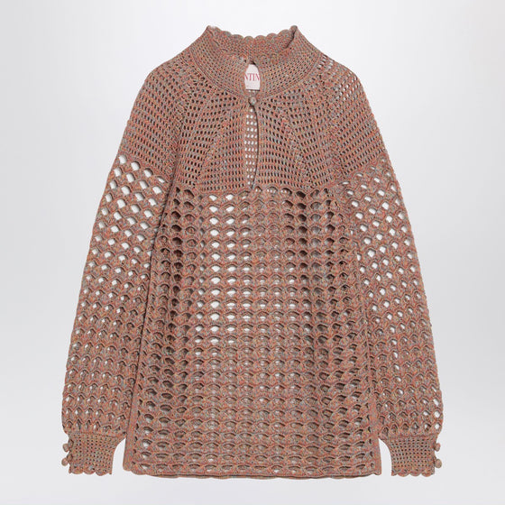 Valentino Openwork sweater in linen blend