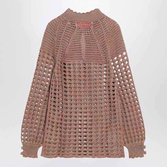 Valentino Openwork sweater in linen blend