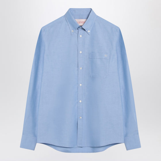 Valentino Light blue cotton button-down shirt