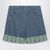 Valentino Blue bermuda short with jacquard bottom