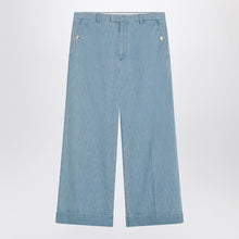  Valentino Light blue wide jeans with cuff