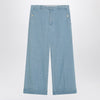 Valentino Light blue wide jeans with cuff