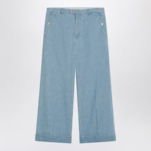  Valentino Light blue wide jeans with cuff