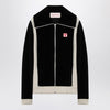 Black chenille sweatshirt with Chez Valentino patch