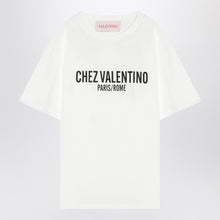  Ivory T-shirt with Chez Valentino print