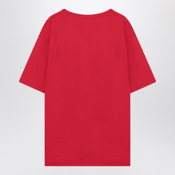 Red T-shirt with Chez Valentino print