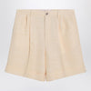 Valentino Butter-coloured Bermuda shorts with turn-ups
