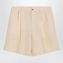  Valentino Butter-coloured Bermuda shorts with turn-ups