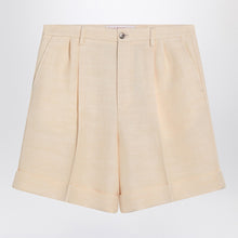  Valentino Butter-coloured Bermuda shorts with turn-ups