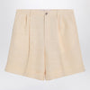 Valentino Butter-coloured Bermuda shorts with turn-ups