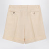 Valentino Butter-coloured Bermuda shorts with turn-ups