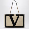 Valentino Garavani Large Viva Superstar bag in butter white/black