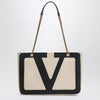 Valentino Garavani Viva Superstar butter/black medium bag