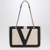 Valentino Garavani Viva Superstar butter/black medium bag