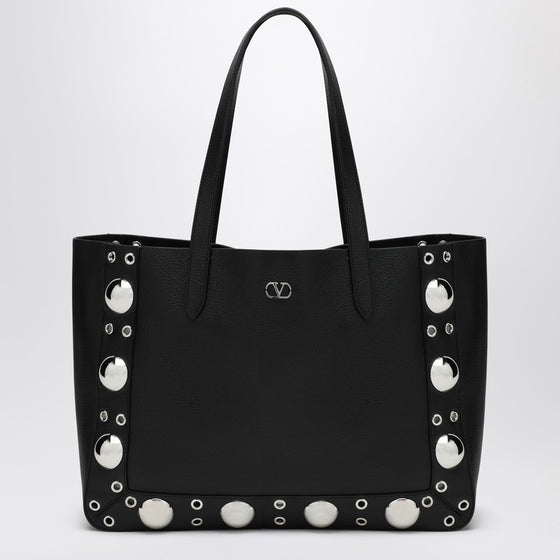 Valentino Garavani Black media shopping bag