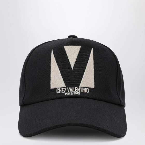 Valentino Garavani Chez Valentino black baseball cap
