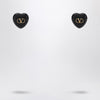 Valentino Garavani Royal Black Heart Earrings