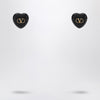 Valentino Garavani Royal Black Heart Earrings