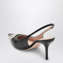  Valentino Garavani Black pointed slingback with bow