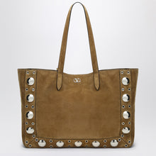  Valentino Garavani Large Nellcôte tote bag in havana suede
