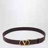 Valentino Garavani Vlogo Signature dark brown belt