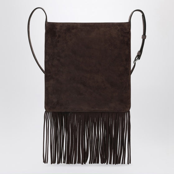 Valentino Garavani Nellcôte dark brown suede bag