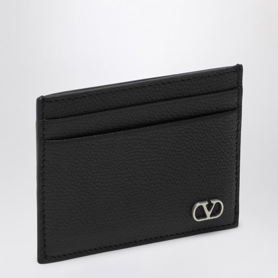 Valentino Garavani Vlogo Signature black calfskin cardholder