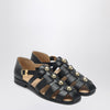 Valentino Garavani Black leather fisherman sandals with studs