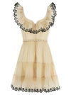 Zimmermann Embroidered Frilled Mini Dress