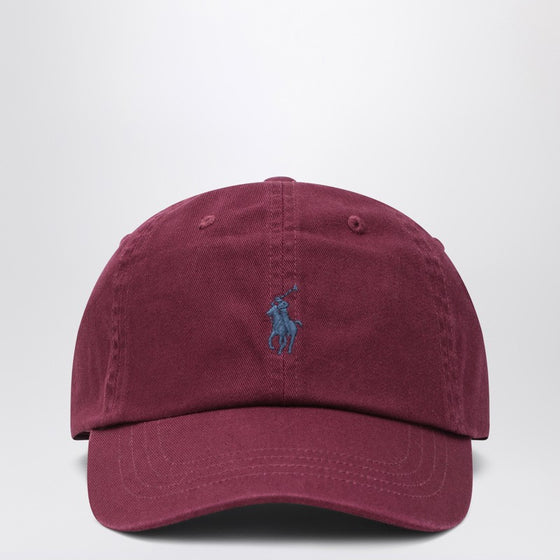Polo Ralph Lauren Burgundy coloured baseball cap with logo