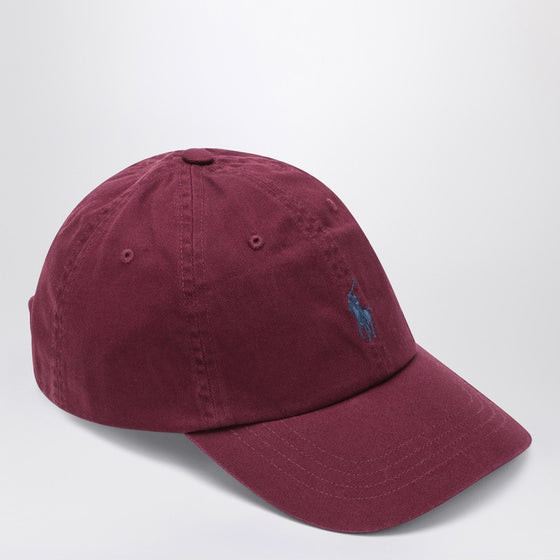 Polo Ralph Lauren Burgundy coloured baseball cap with logo