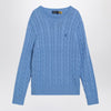 Polo Ralph Lauren Light blue cotton cable-knit jumper