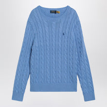  Polo Ralph Lauren Light blue cotton cable-knit jumper