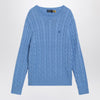 Polo Ralph Lauren Light blue cotton cable-knit jumper
