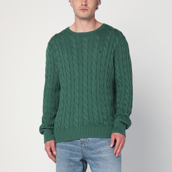Polo Ralph Lauren Green cotton cable-knit jumper