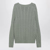 Polo Ralph Lauren Grey-green cotton cable-knit sweater