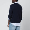 Polo Ralph Lauren Navy blue cable knit jumper in wool and cashmere