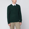 Polo Ralph Lauren Moss-coloured wool and cashmere cable-knit sweater