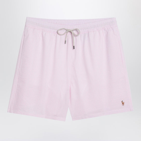 Polo Ralph Lauren White/pink striped swim trunks
