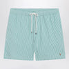 Polo Ralph Lauren Traveler striped white/green seersucker swim shorts