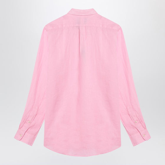Polo Ralph Lauren Pink shirt in linen Custom-Fit
